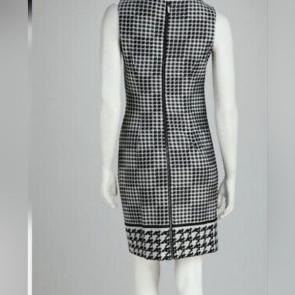 Sleeveless Houndstooth Bodycon Dress with by Jessica Simpson Size 10 #113 - Picture 3 of 10